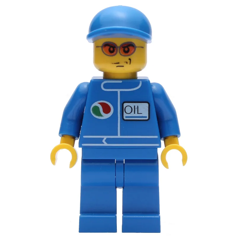 Blue Torso, Legs, and Cap, Orange Sunglasses — minifigurine LEGO | Brick Broker