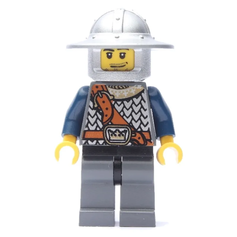 Knight, Dark Blue, Wide Brim Helmet, Stubble — minifigurine LEGO | Brick Broker