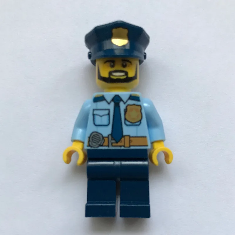 Policeman Captain Ember, Bright Light Blue Sh… — minifigurine LEGO | Brick Broker
