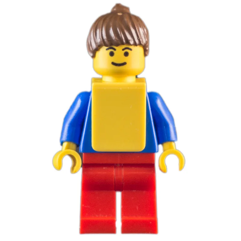 Soccer Player Blue Torso, Red Legs, Yellow Ve… — minifigurine LEGO | Brick Broker