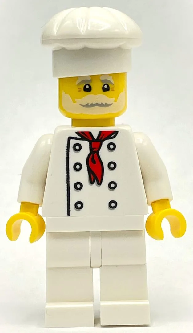 Pizza Chef - White Torso, White Legs, White H… — minifigurine LEGO | Brick Broker