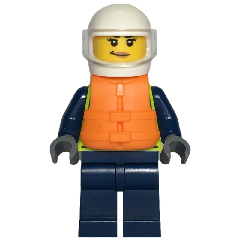 Police Officer, Vibrant Yellow Safety Vest, D… — minifigurine LEGO | Brick Broker