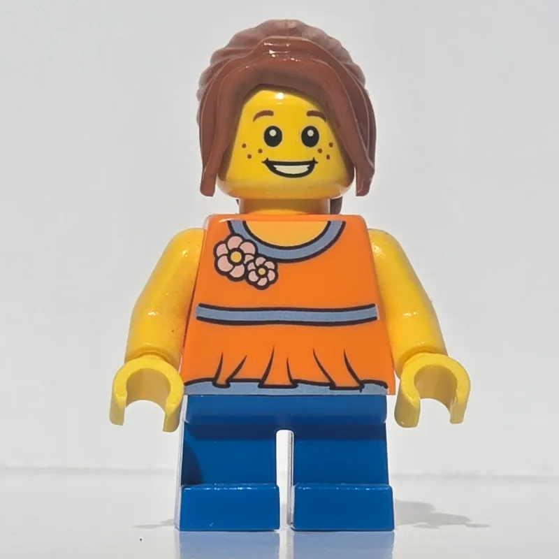 Kid - Orange Torso, Blue Legs, Dark Orange Ha… — minifigurine LEGO | Brick Broker