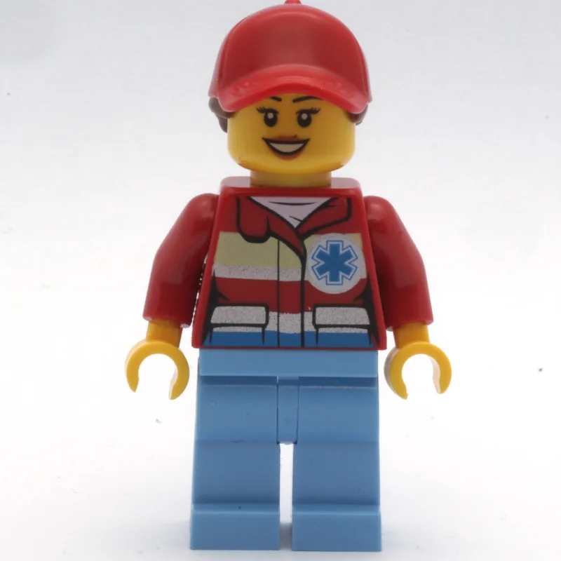 Paramedic, Woman, Red Jacket with Star of Lif… — minifigurine LEGO | Brick Broker