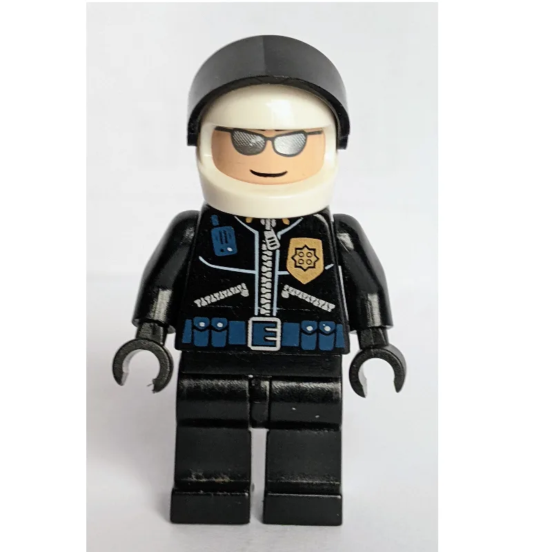 Policeman with Zipped Jacket with Gold Badge,… — minifigurine LEGO | Brick Broker