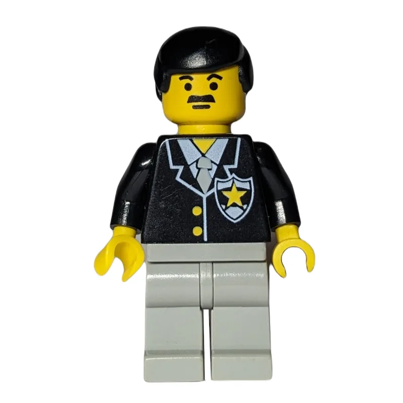 Policeman, Black Jacket with Tie and Badge, L… — minifigurine LEGO | Brick Broker