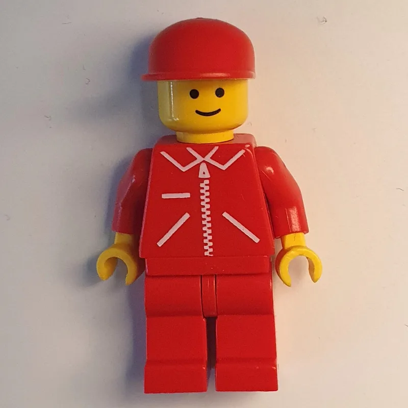 Man, Red Jacket with Zipper and Pockets, Red… — minifigurine LEGO | Brick Broker