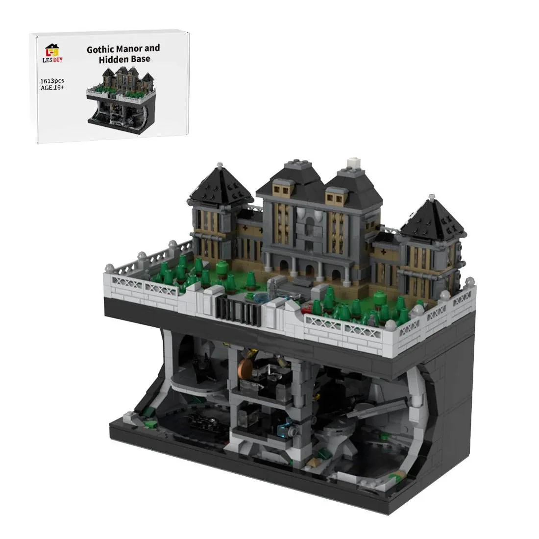 LesDiy Batcave avec le Manoir Wayne (LESDIY-3617869) - prix | Brick Broker