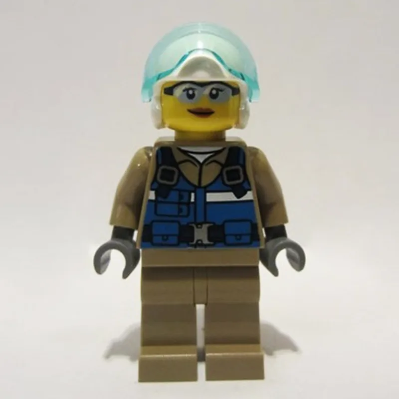Woman, Helicopter Pilot, Blue Vest over Dark… — minifigurine LEGO | Brick Broker