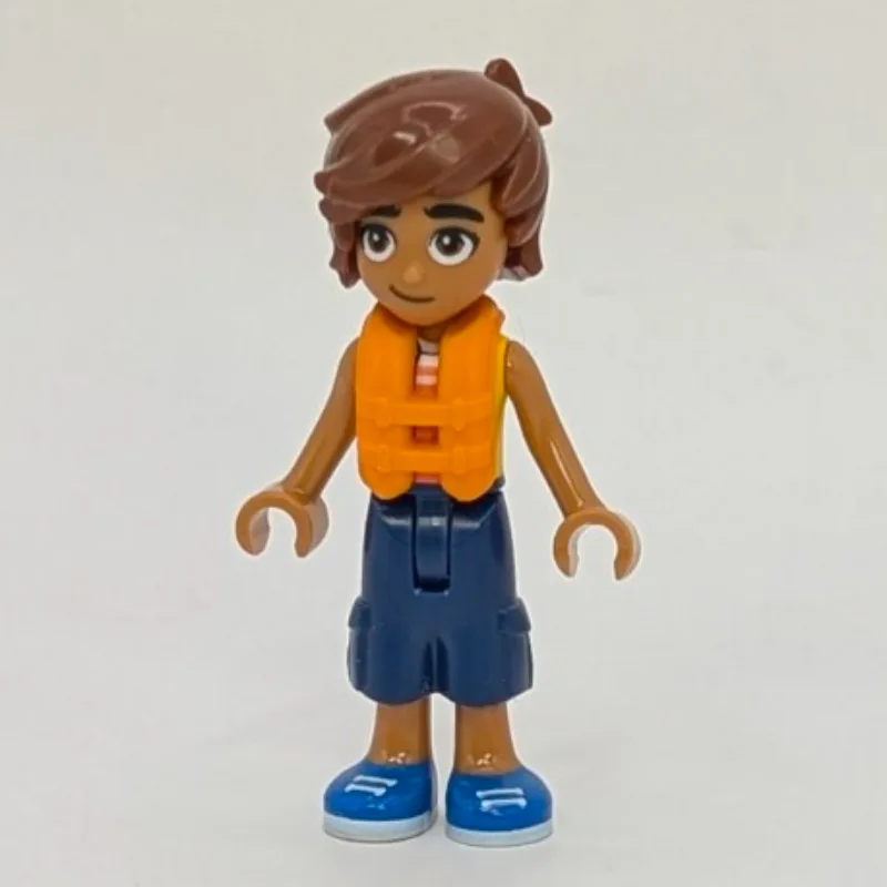 Leo, Bright Light Orange Vest, Dark Blue Pant… — minifigurine LEGO | Brick Broker