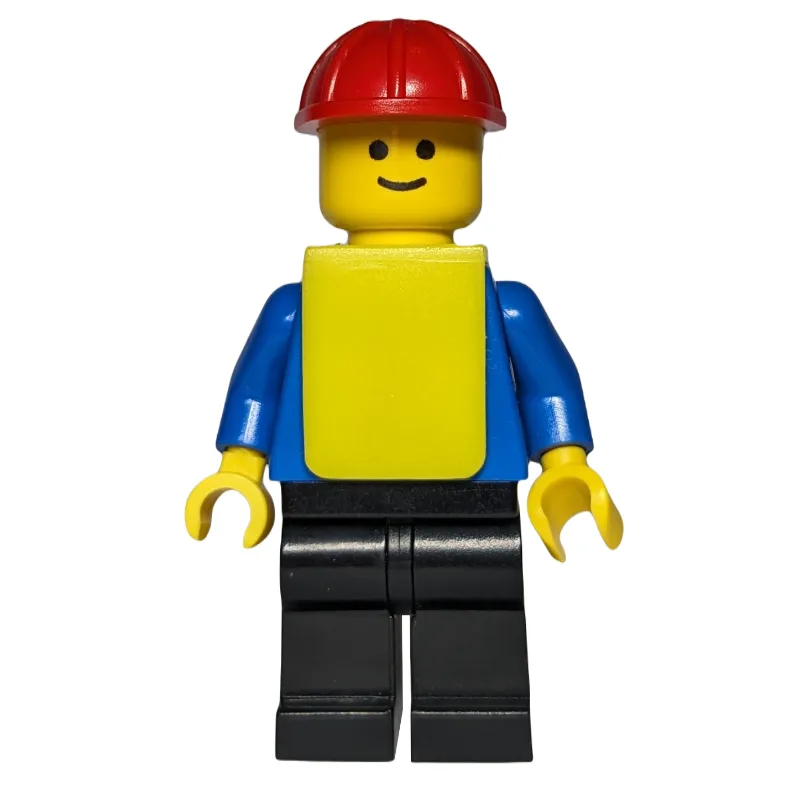 Construction Worker, Blue Shirt with Pockets… — minifigurine LEGO | Brick Broker