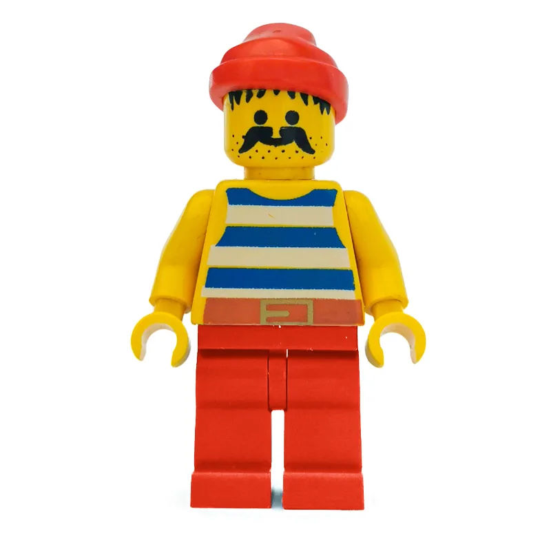 Pirate - Blue Stripes, Red Legs, Red Bandana — minifigurine LEGO | Brick Broker