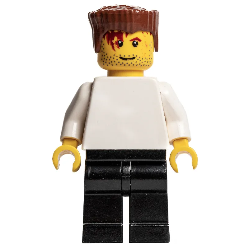 Soccer Player White Plain Torso, Black Legs 4 — minifigurine LEGO | Brick Broker