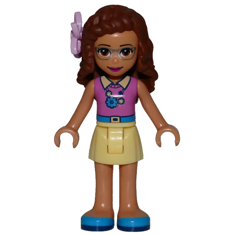 Olivia - Magenta Top, Bright Light Yellow Ski… — minifigurine LEGO | Brick Broker