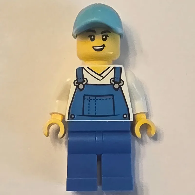 Car Wash Worker, Blue Overalls, Medium Azure… — minifigurine LEGO | Brick Broker