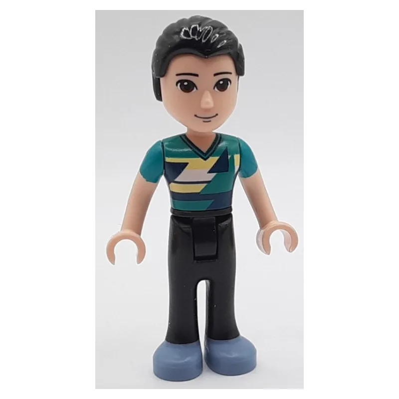 Robert - Dark Turquoise Top, Black Pants — minifigurine LEGO | Brick Broker
