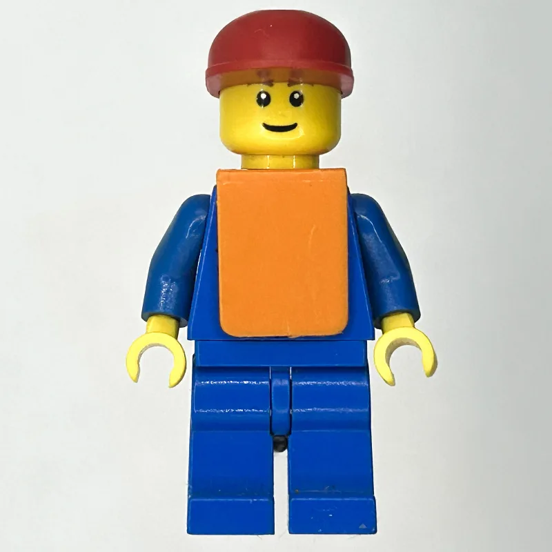 Ground Crew, Blue Suit with Tie and Plane Log… — minifigurine LEGO | Brick Broker