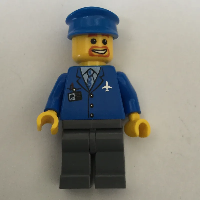 Pilot, Blue Jacket with Plane Logo and Blue T… — minifigurine LEGO | Brick Broker