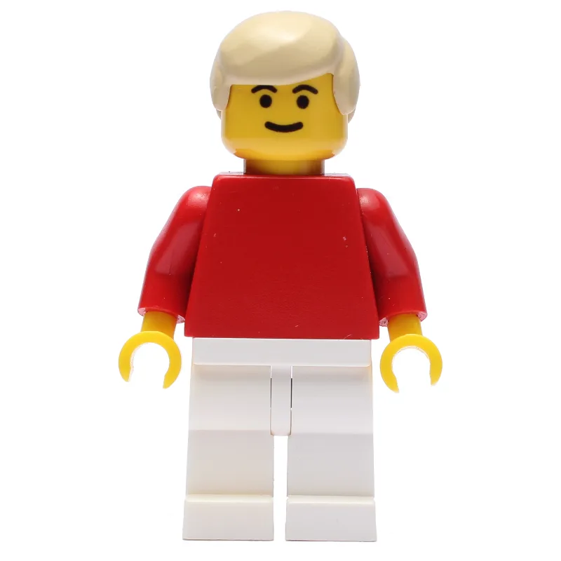 Soccer Player Red Plain Torso, White Legs 8 — minifigurine LEGO | Brick Broker