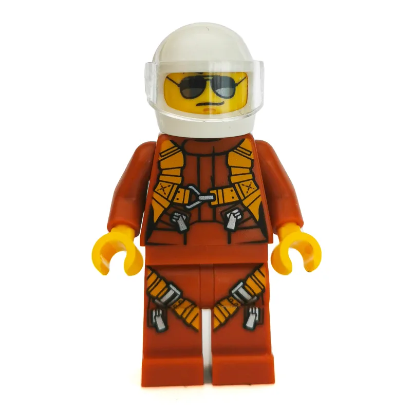 Pilot - Dark Orange Torso, Dark Orange Legs,… — minifigurine LEGO | Brick Broker