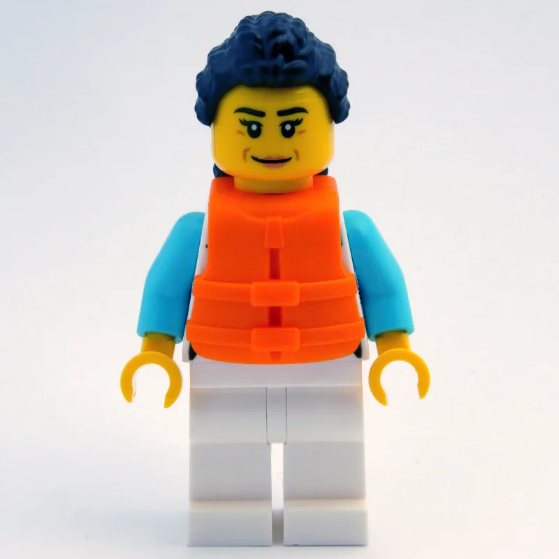 Ocean Explorer, White Suit, Orange Life Vest — minifigurine LEGO | Brick Broker