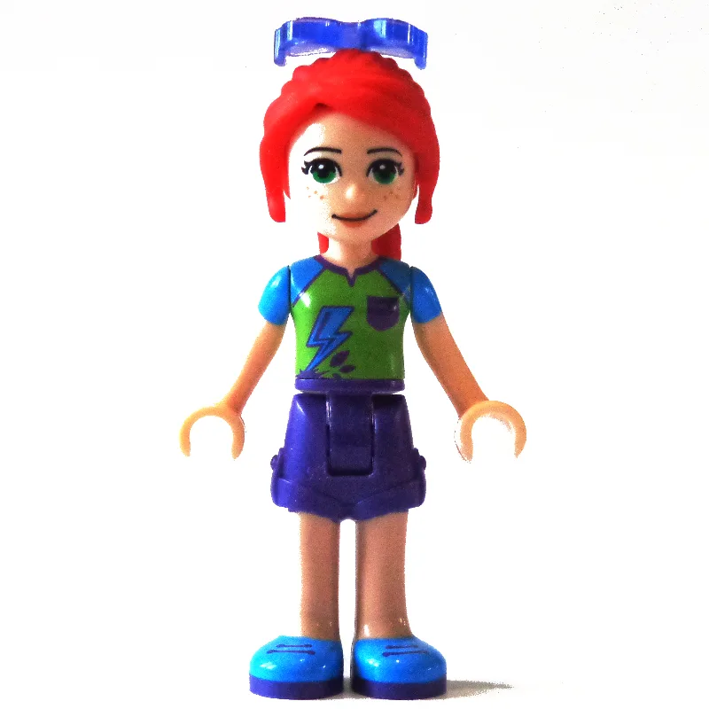 Mia - Lime/Azure Top, Dark Purple Skirt — minifigurine LEGO | Brick Broker