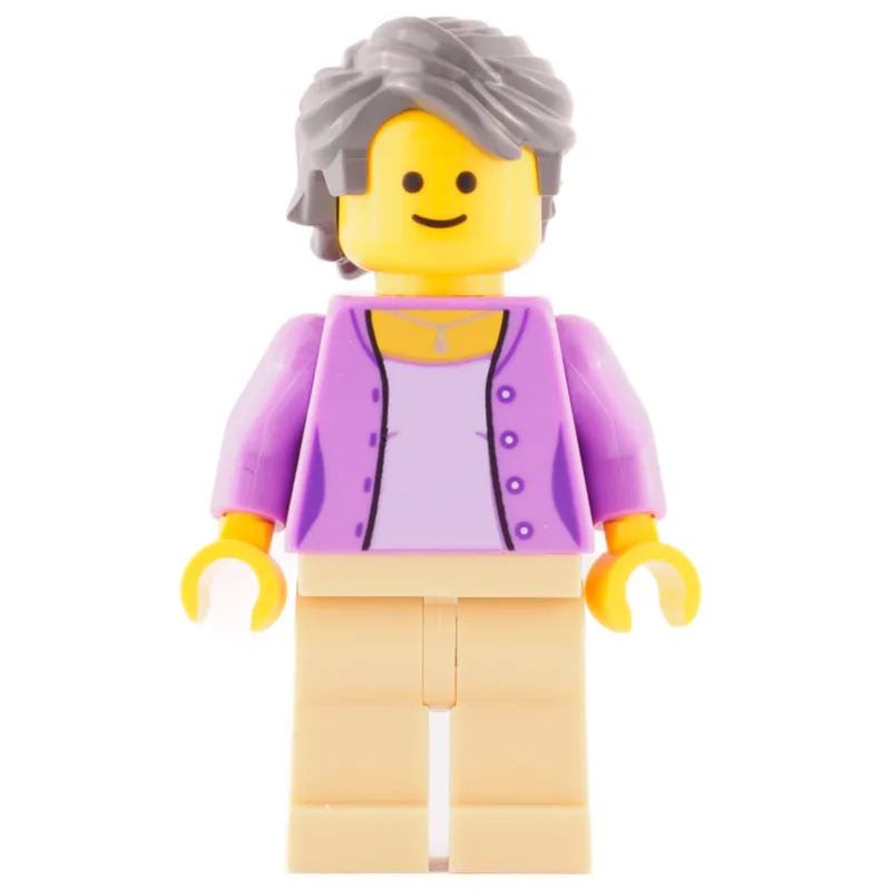Medium Lavender Torso, Tan Legs, Dark Bluish… — minifigurine LEGO | Brick Broker