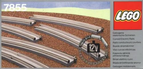 LEGO 7855 8 Rails électriques courbes gris 12 V - prix | Brick Broker