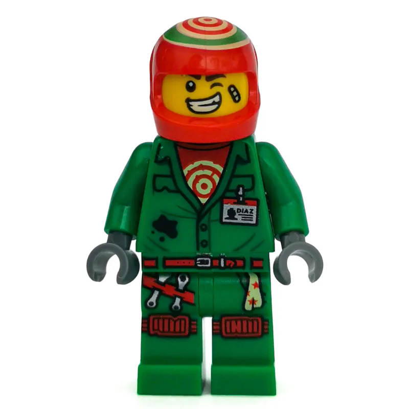 Douglas Elton / El Fuego, Green Outfit with R… — minifigurine LEGO | Brick Broker
