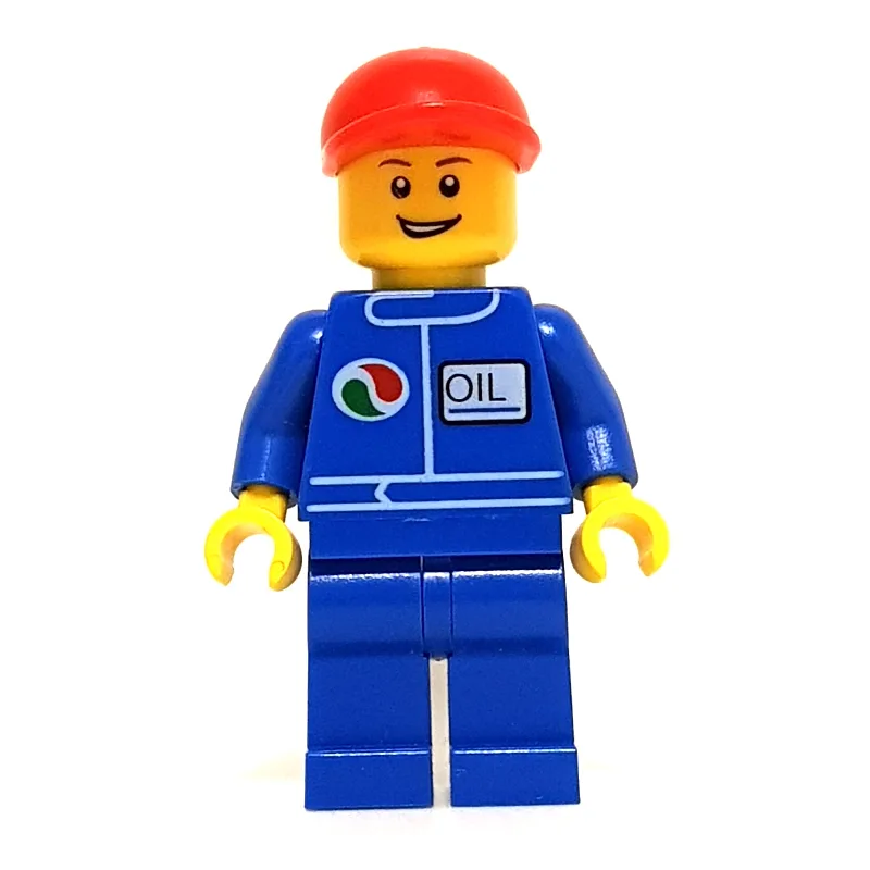 Racer, Blue Jumpsuit with Octan Logo, Red Cap… — minifigurine LEGO | Brick Broker