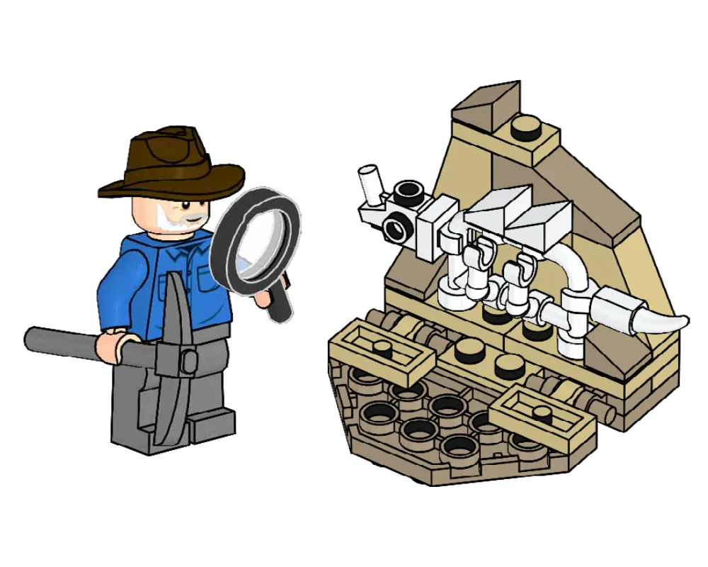 LEGO 122334 Alan Grant et Squelette de dinosaure - prix | Brick Broker