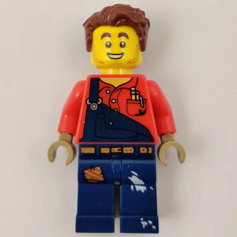 Harl Hubbs, Dark Blue Overalls — dans quels sets LEGO ? (fig-009708) | Brick Broker