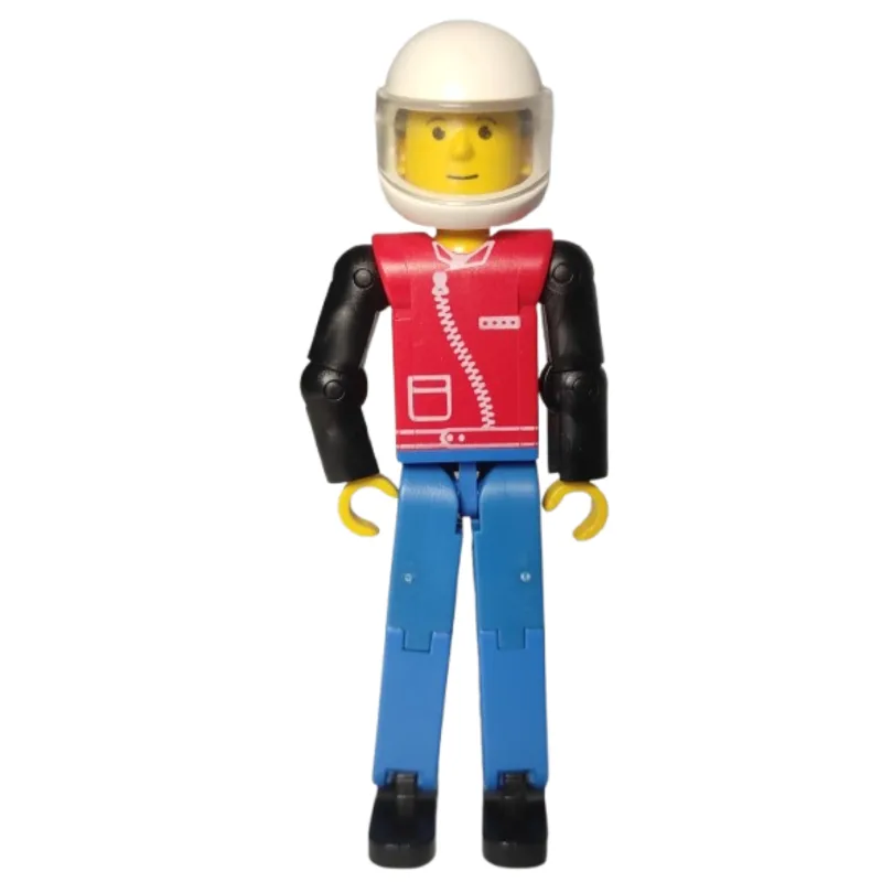 Technic Figure Blue Legs, Red Top with Zipper… — minifigurine LEGO | Brick Broker