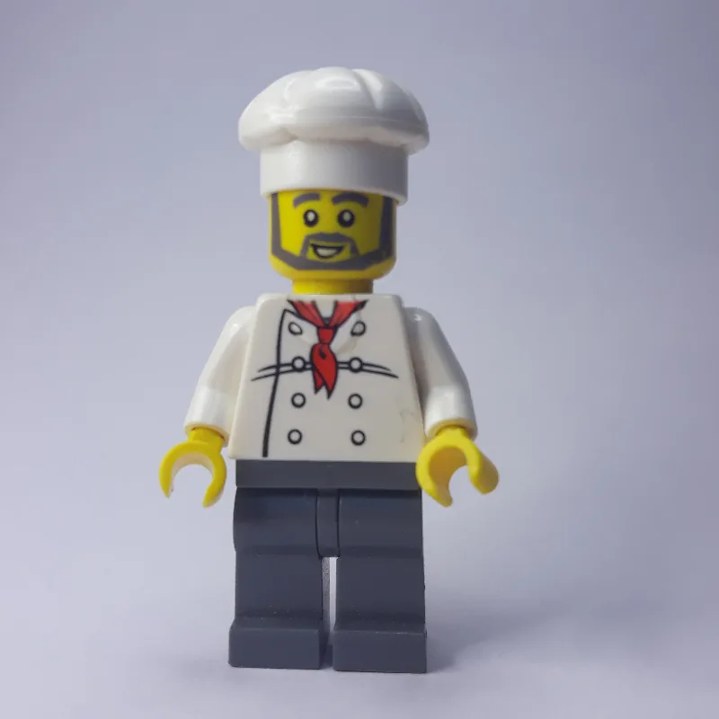 Chef, Red Neckerchief, Dark Bluish Gray Legs,… — minifigurine LEGO | Brick Broker
