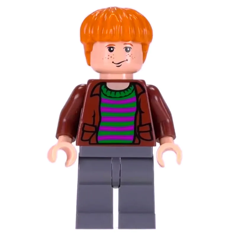 Ron Weasley, Open Reddish Brown Jacket over S… — minifigurine LEGO | Brick Broker