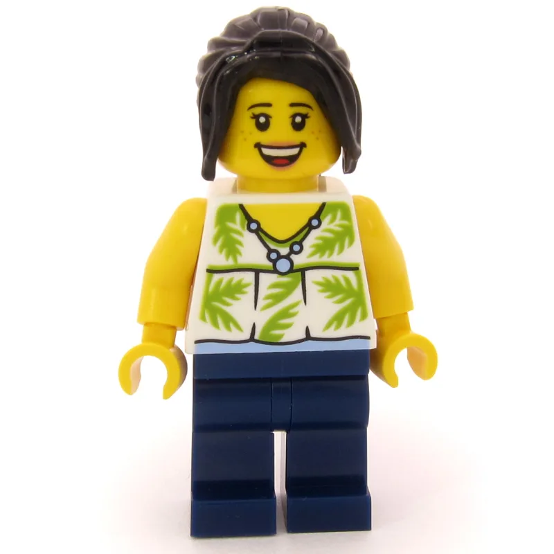 Passenger, White Torso, Dark Blue Legs, Black… — minifigurine LEGO | Brick Broker