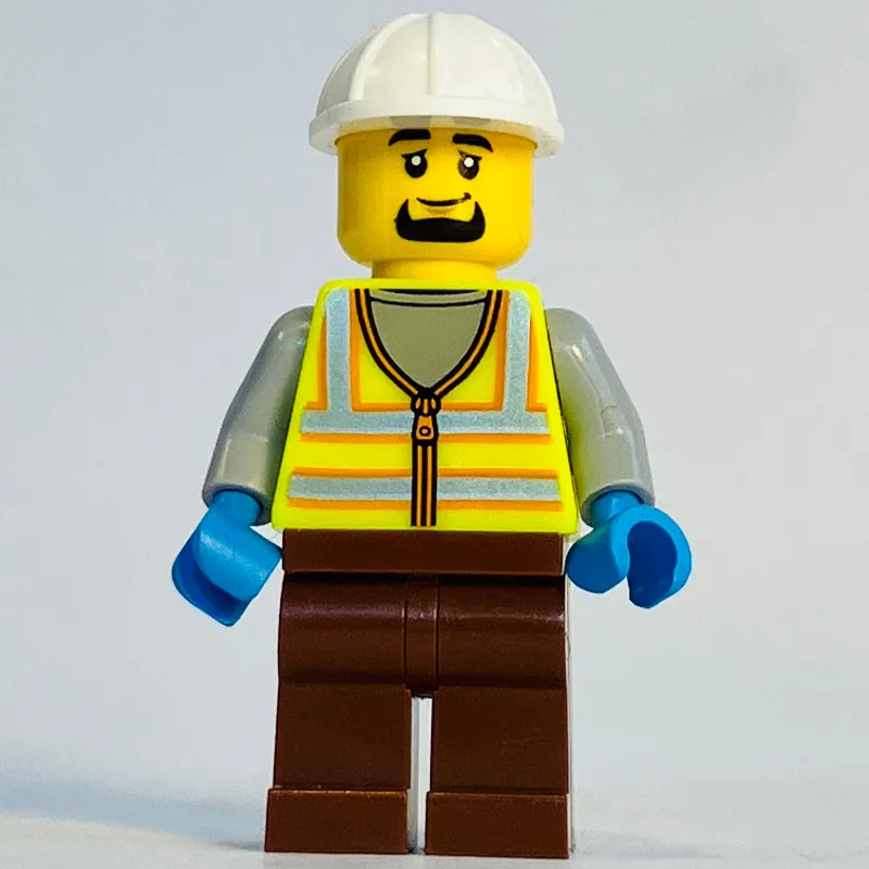 Harbor Worker, Vibrant Yellow Safety Vest, Re… — minifigurine LEGO | Brick Broker