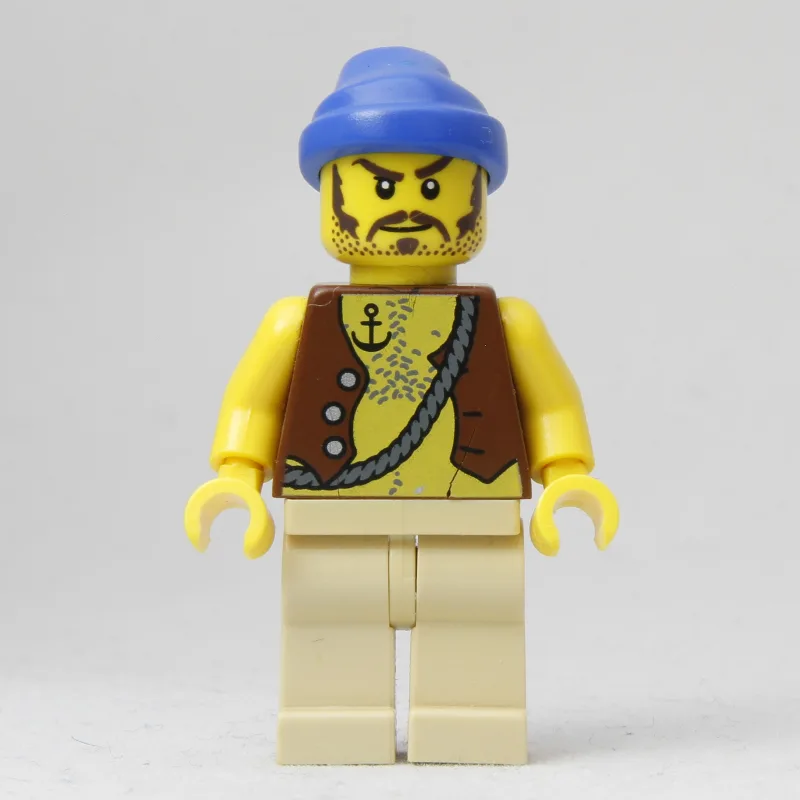 Pirate - Anchor Tattoo, Tan Legs, Blue Bandana — minifigurine LEGO | Brick Broker