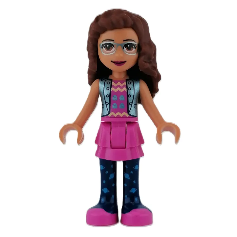 Olivia - Sand Blue Jacket, Dark Pink Skirt — minifigurine LEGO | Brick Broker