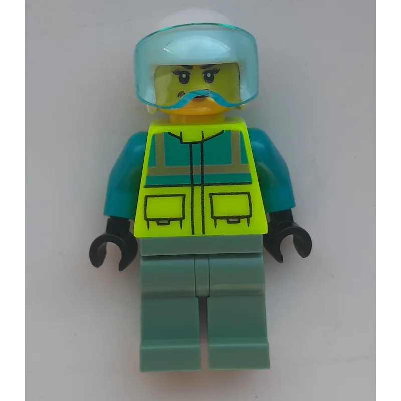 Pilot, Vibrant Yellow Jacket, Sand Green Legs… — minifigurine LEGO | Brick Broker