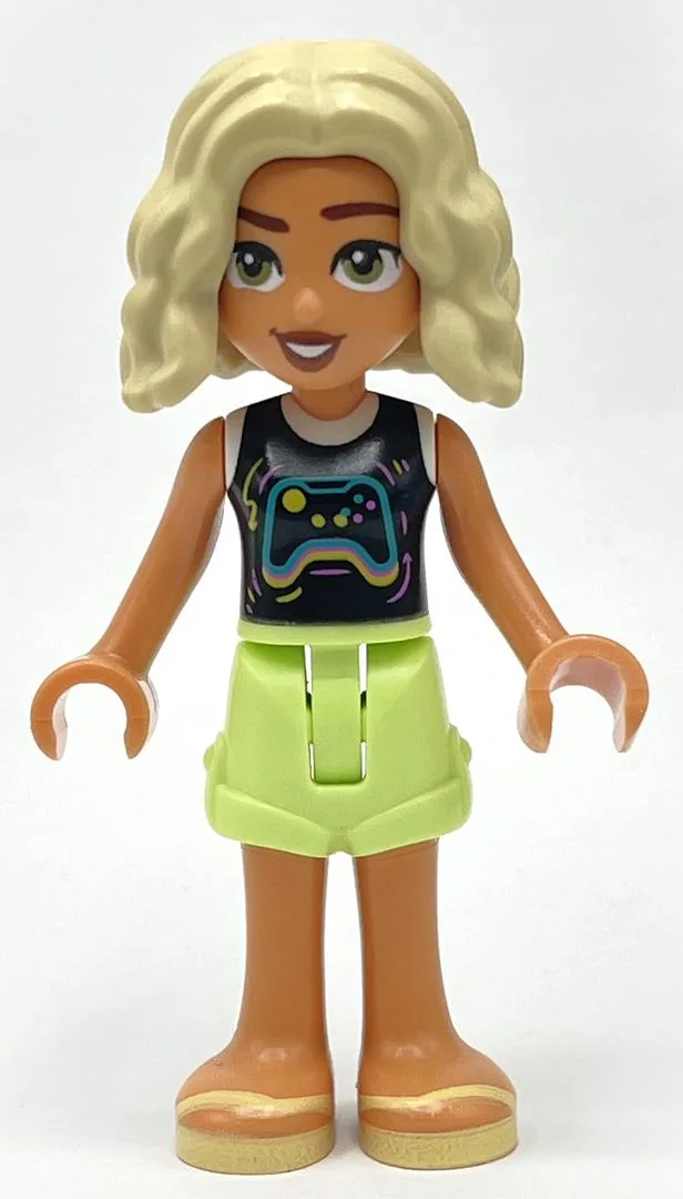 Nova - Black Top, Bright Light Yellow Shorts — minifigurine LEGO | Brick Broker