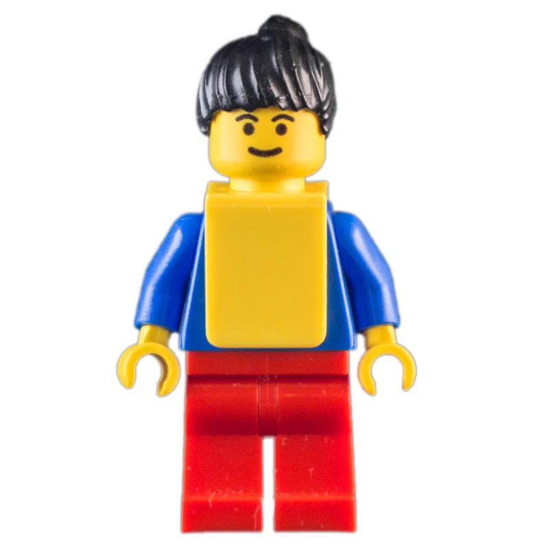 Soccer Player Blue Torso, Red Legs, Yellow Ve… — minifigurine LEGO | Brick Broker