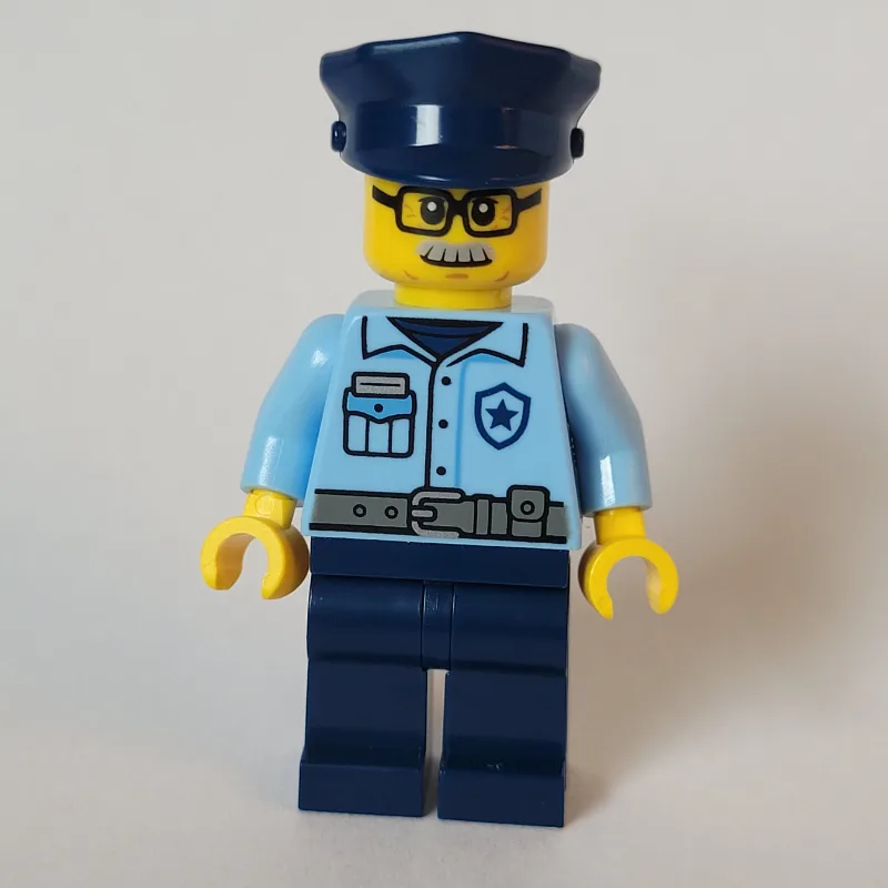 Police Officer, Bright Light Blue Torso, Dark… — minifigurine LEGO | Brick Broker