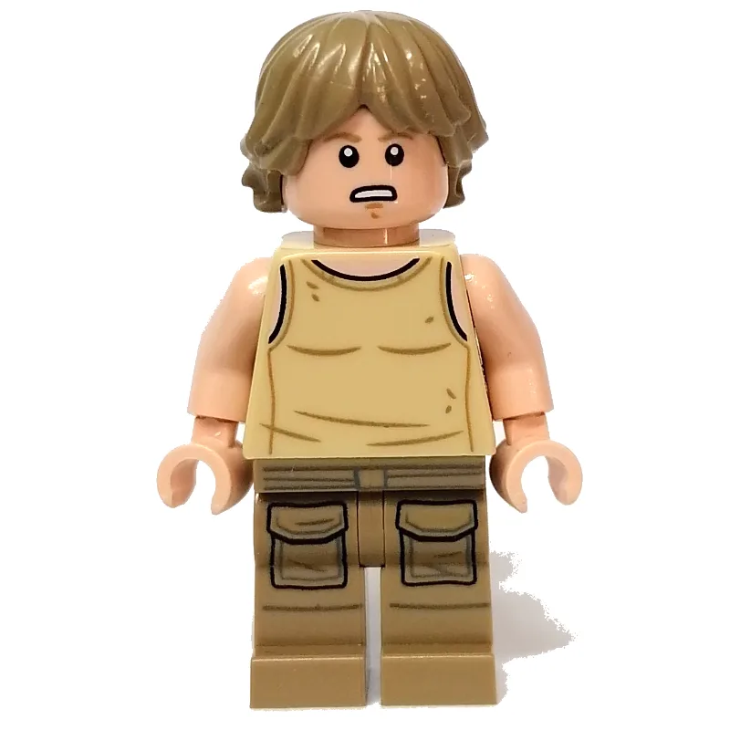 Luke Skywalker, Dagobah Outfit, Tan Tank Top — minifigurine LEGO | Brick Broker