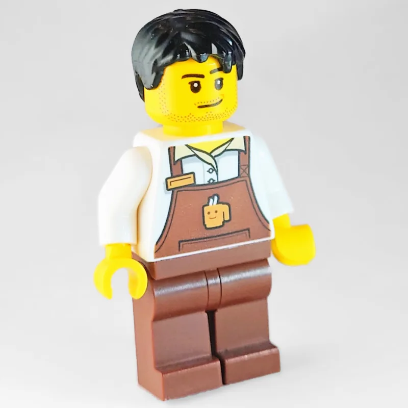 Barista, Man, White Shirt, Reddish Brown Apro… — minifigurine LEGO | Brick Broker