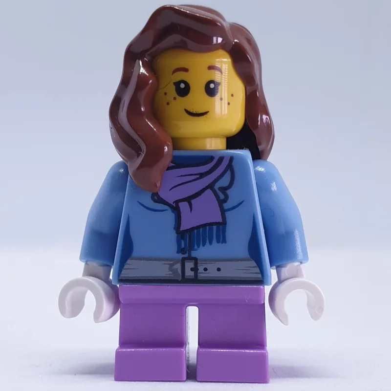 Girl, Medium Blue Jacket with Medium Lavender… — minifigurine LEGO | Brick Broker