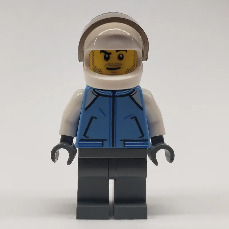 Pilot, Medium Blue Jacket, Dark Bluish Gray L… — minifigurine LEGO | Brick Broker