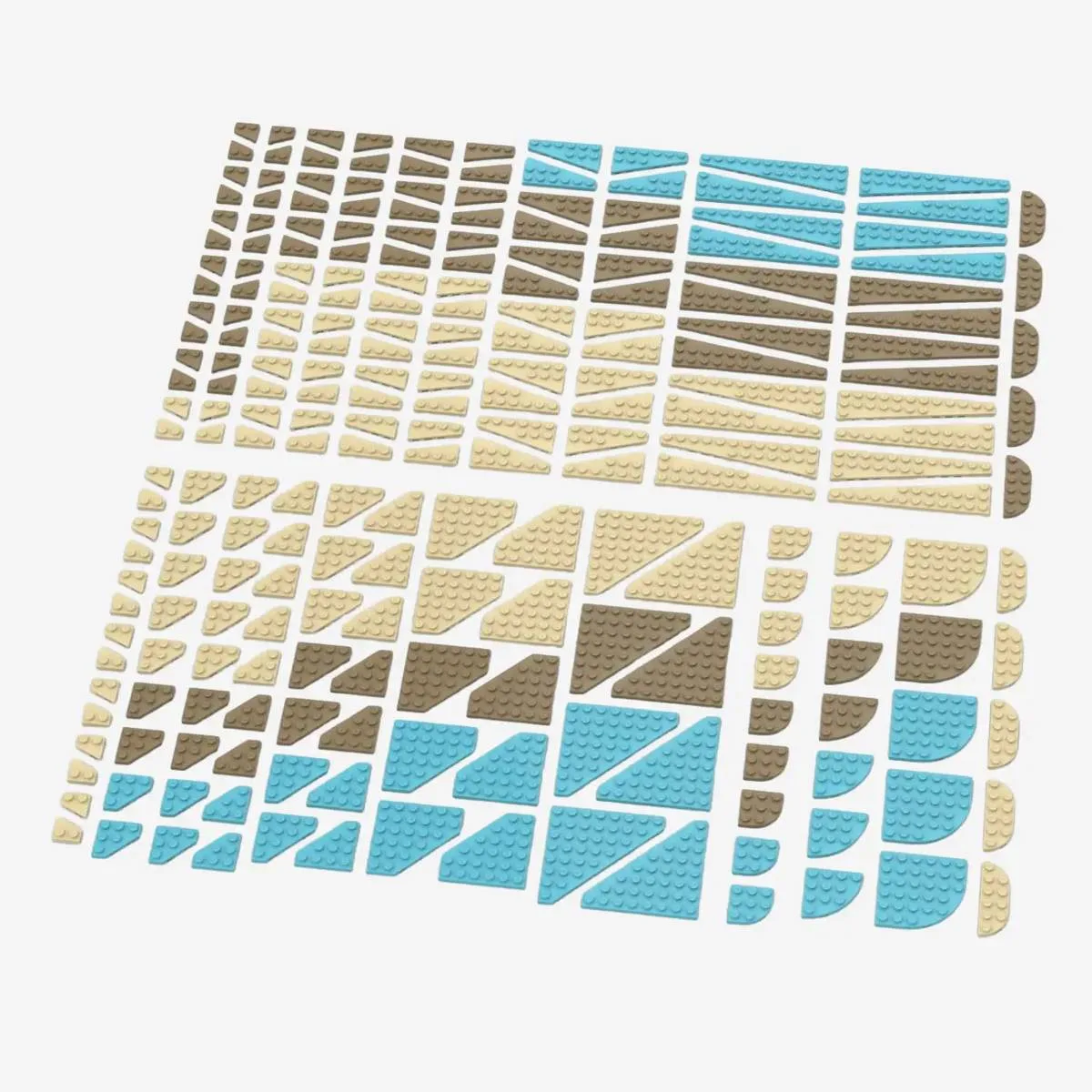 BlueBrixx Plaques de coin, mixtes, ligne de plage (BB-401402) - prix | Brick Broker