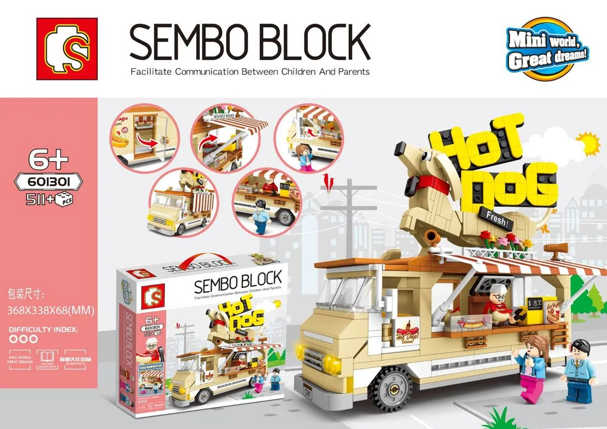 Sembo Voiture à hot-dogs (SEM-601301) - prix | Brick Broker