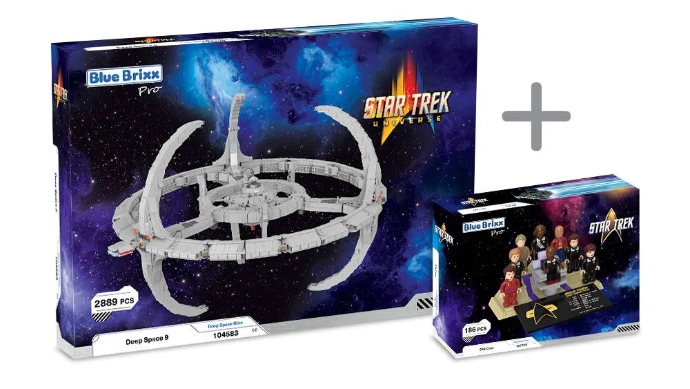 BlueBrixx Pack - Station spatiale Deep Space Nine avec figurines STAR TREK (BB-108329) - prix | Brick Broker